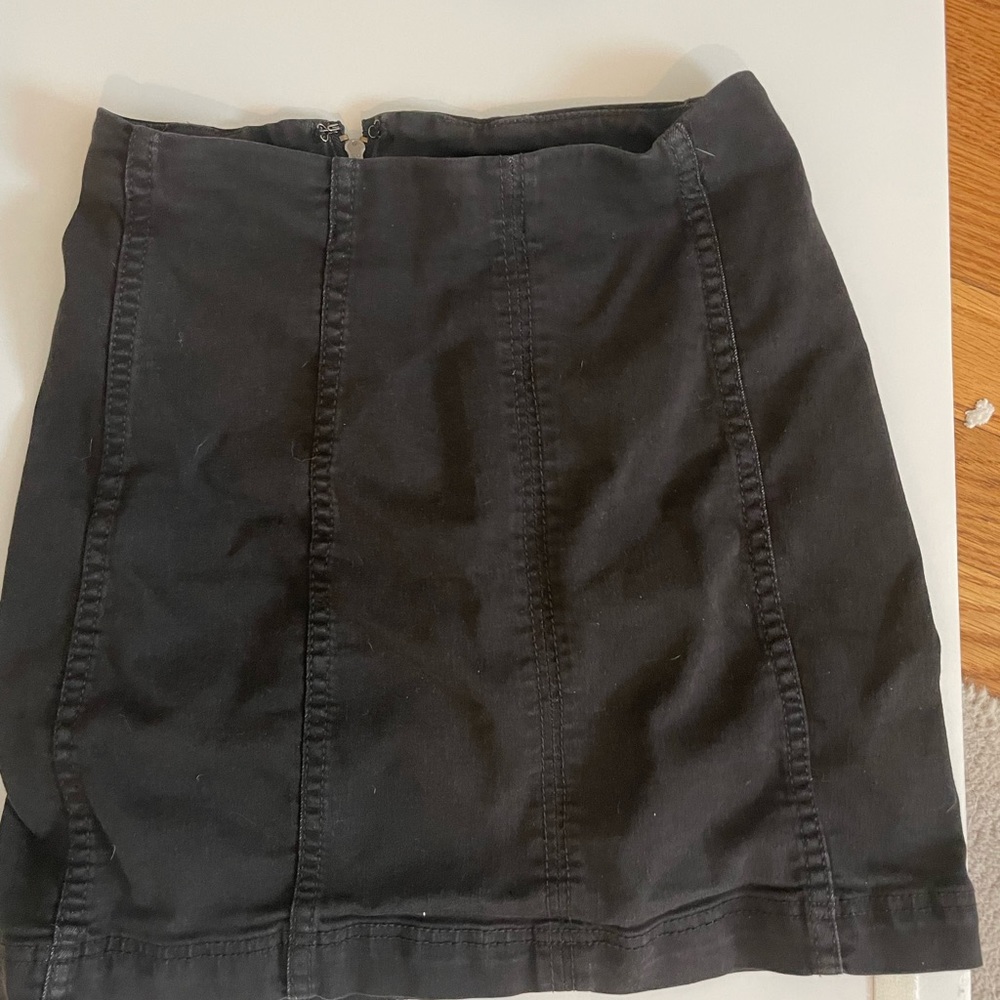 Free people denim mini skirt
